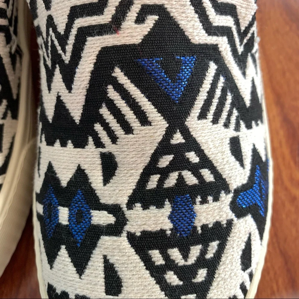 NWOT TOMS Sunset Stellar Blue Metallic Jacquard Embroidered Shoes - Sz  6 - Picture 3 of 10